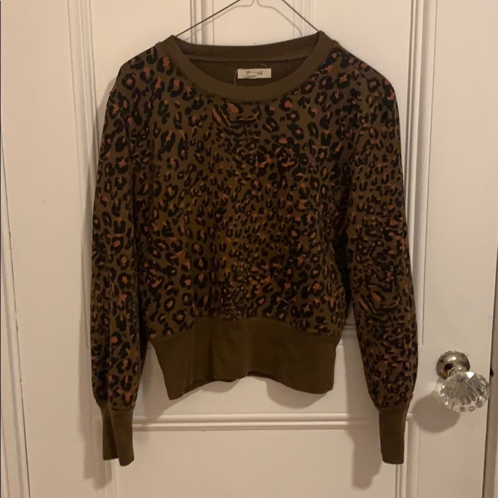 Madewell animal print crew neck